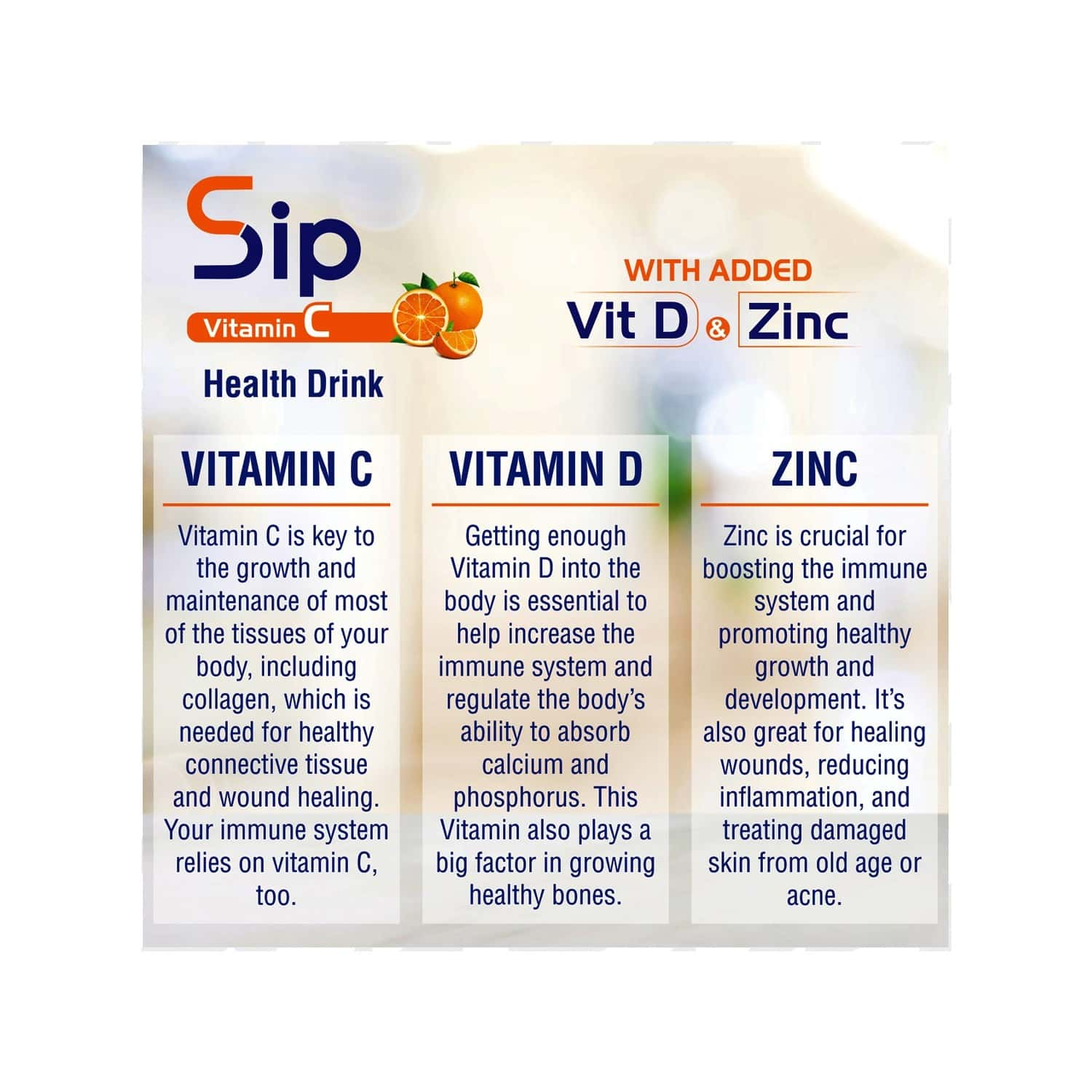 Kegan Wellness Sip Orange Health Drink (Vitamin C) Bottle Of 200 Ml