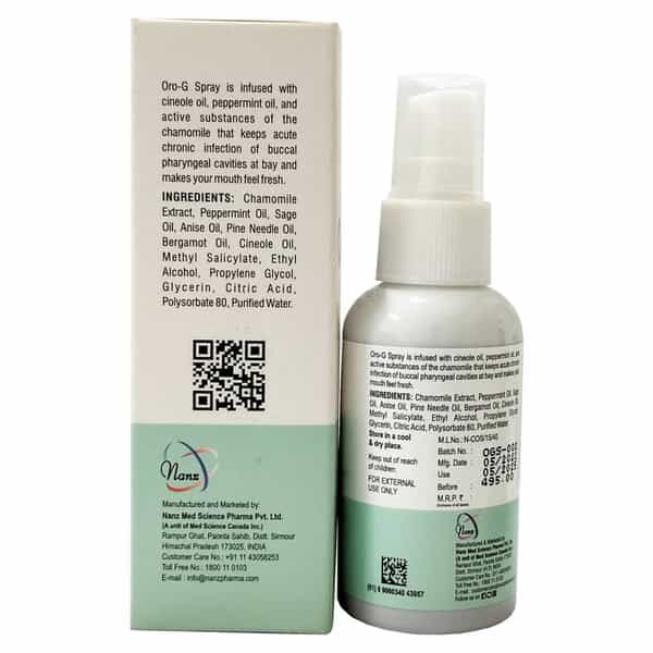 Oro-G Throat Spray For Soothing Throat Spray For Instant Relief & Freshness