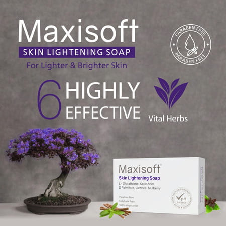 Maxisoft Skin Lightening Soap 100 Gm | Milk Cream & Shea Butter (Pack Of 1)