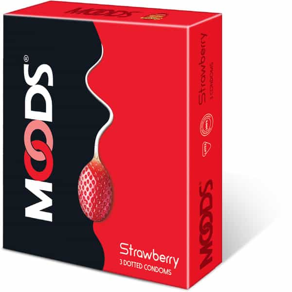Moods Strawberry Condoms - Pack Of 3'S