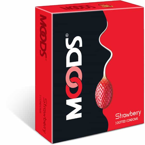 Moods Strawberry Condoms - Pack Of 3'S