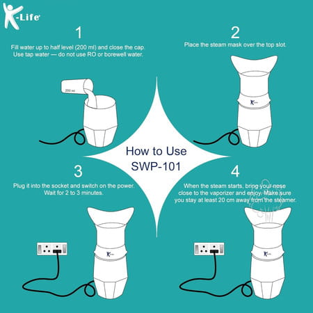 K-Life Steam Well Pro Swp-101 Inhaler Spa Steamer Vaporizer 1 No's