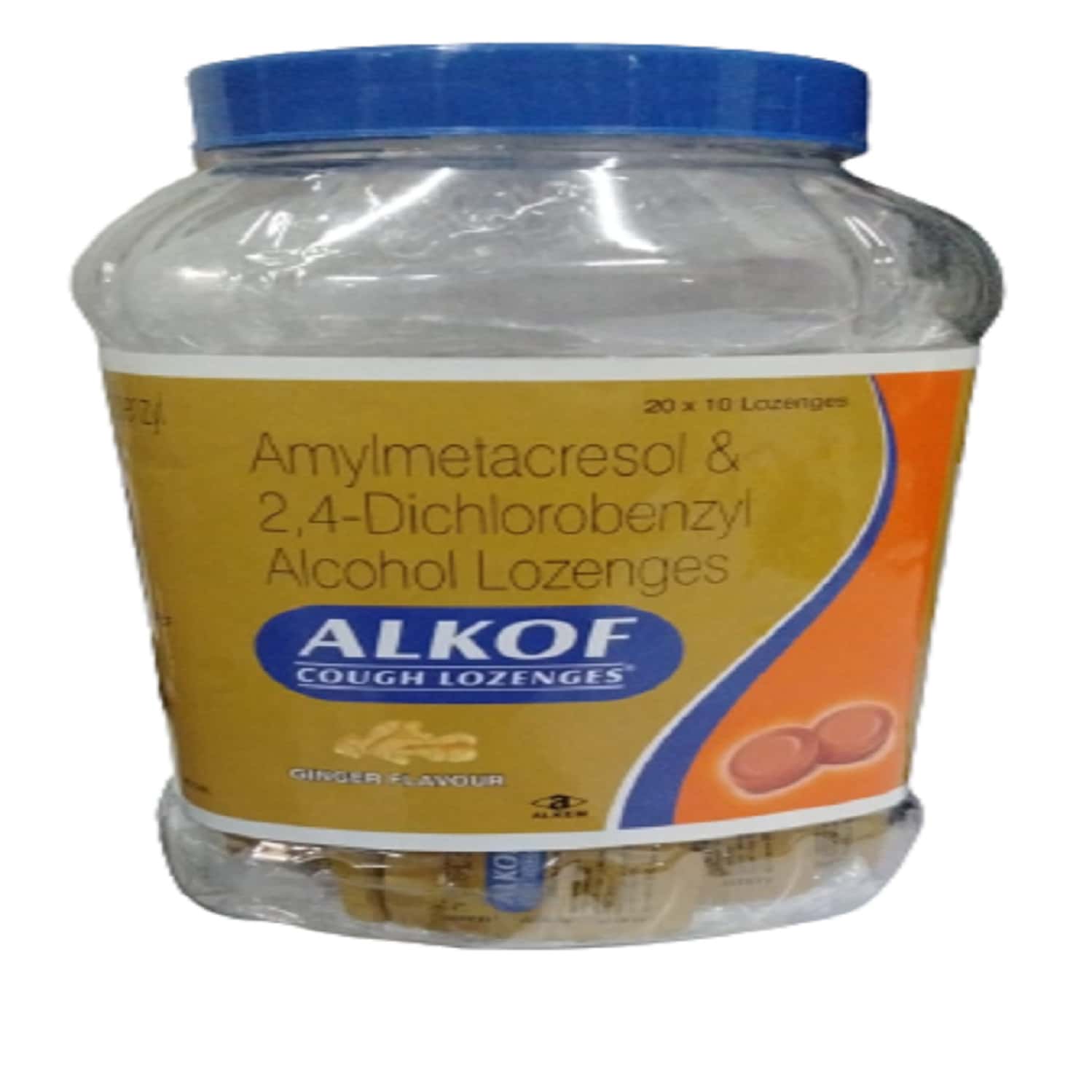 Alkof Cough Lozenges Ginger Flavour 20*10nos Jar Packing