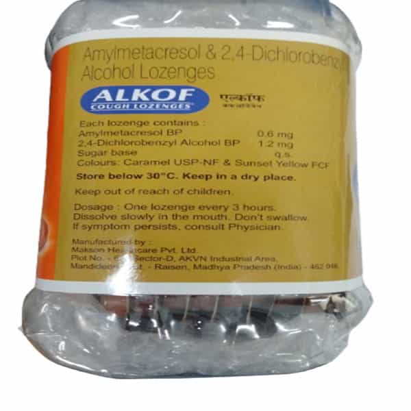 Alkof Cough Lozenges Ginger Flavour 20*10Nos Jar Packing