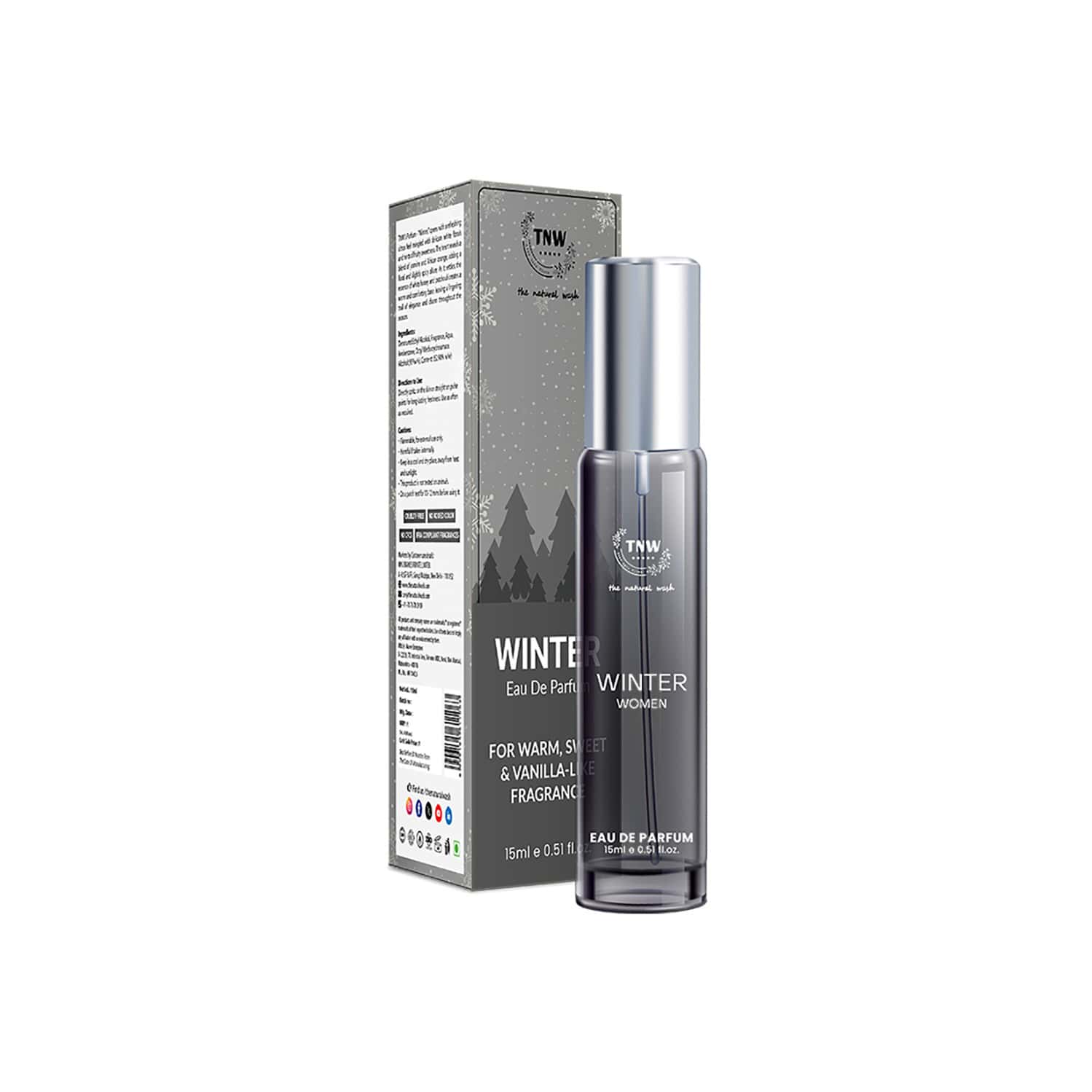 Tnw The Natural Wash Winter Eau De Parfum | Refreshing Long Lasting Perfume For Women 15 Ml