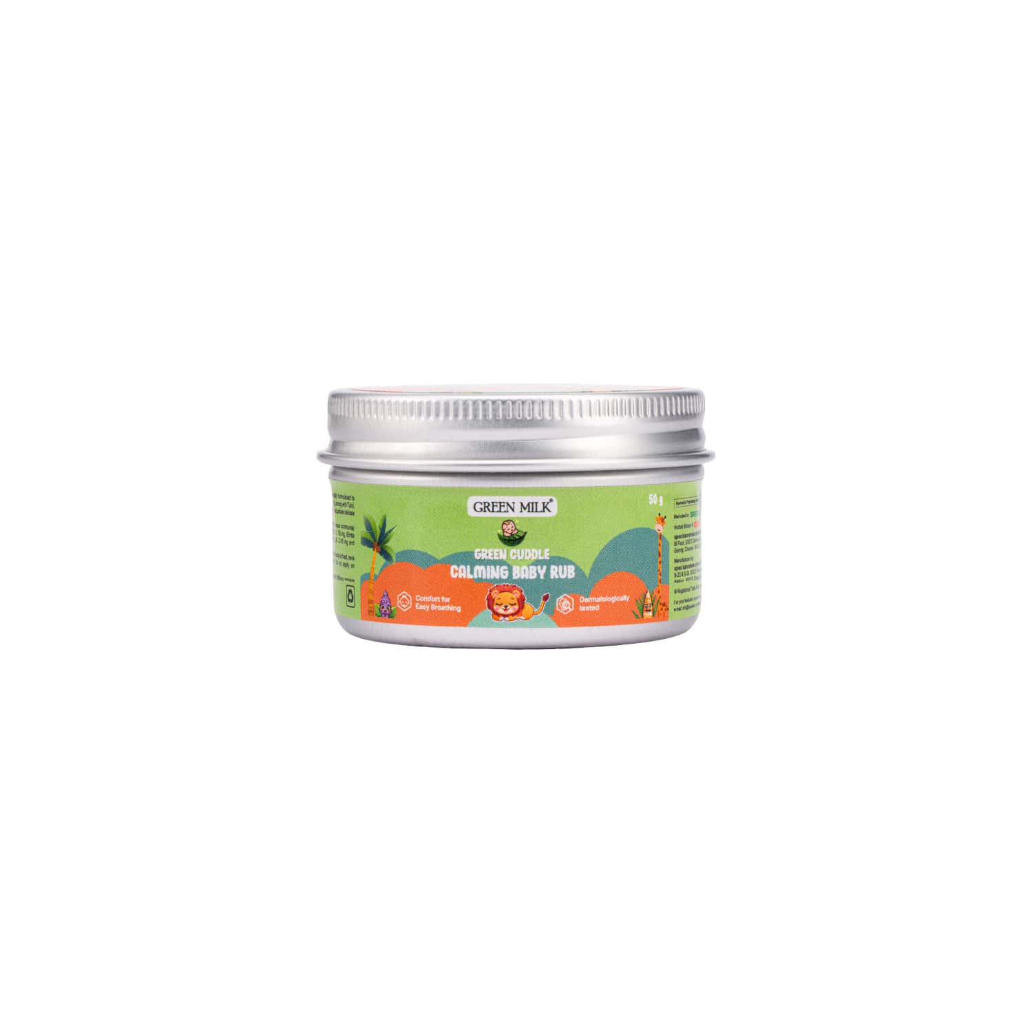 Green Milk Green Cuddle Baby Rub With Eucalyptus | Tulsi & Turmeric | 3+ Months | 50 G