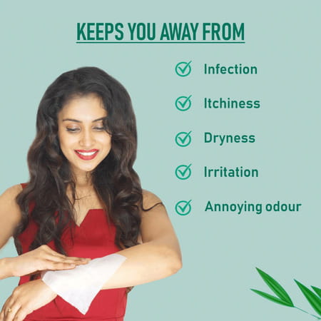 Gynocup Natural Intimate Refreshing & Clean Wipes -Pack Of 10 Wipes