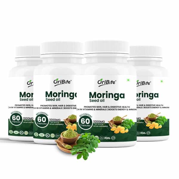 Oribite Moringa Seed Oil Capsules For Wellness Support 60 Capsules