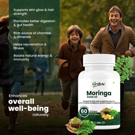 Oribite Moringa Seed Oil Capsules For Wellness Support 60 Capsules