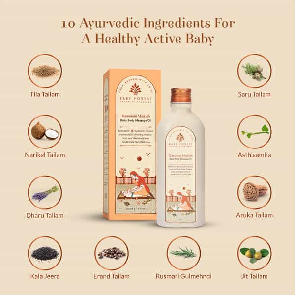 Baby Forest Maasoom Petika | Combo Box- Baby Hair & Body Massage Oil | Baby Gifting Hamper