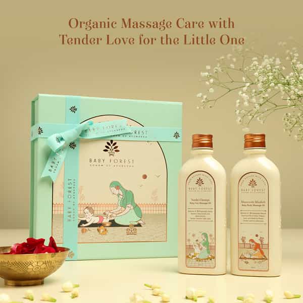 Baby Forest Maasoom Petika | Combo Box- Baby Hair & Body Massage Oil | Baby Gifting Hamper