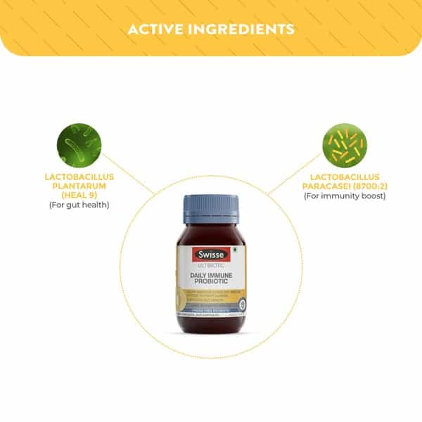 Swisse Ultibiotic Daily Immune Probiotic For Immunity & Gut Health 30 N Capsules