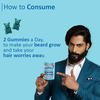 Power Gummies Vitamin For Dapper Hair & Beard Gummies For Him Dht Blocker Biotin - 60 Gummies