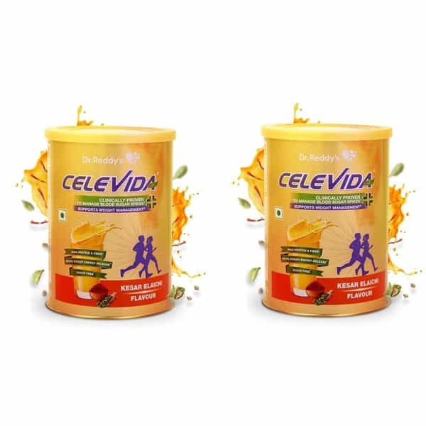 Celevida Nutrition Health Drink Kesar Elaichi Flavour 400G X Pack Of 2 Nutrition Drink
