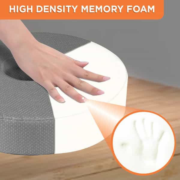 Vissco Round Ring Cushion Pillow | Provides Cushioned Seating To Reduce Pain & Discomfort (Grey)