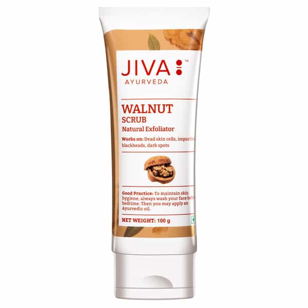 Jiva Walnut Scrub Removes Blackheads & Dark Spots For All Skin Types - 100(Pack Of 2)