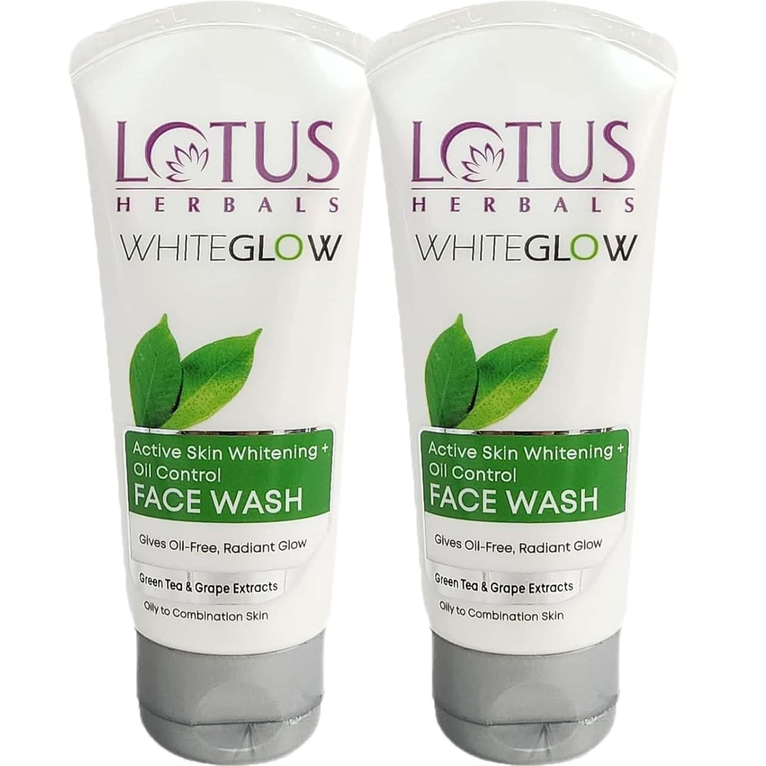 Lotus Herbals Whiteglow Active Skin Whitening & Oil Control Face Wash 100g (pack Of 2 )