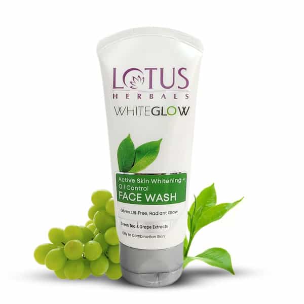 Lotus Herbals Whiteglow Active Skin Whitening & Oil Control Face Wash 100G (Pack Of 2 )