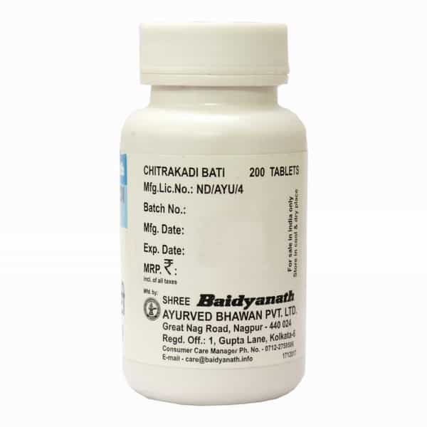 Baidyanath Asli Ayurved Chitrakadi Bati 200 Tablets | Improves Digestion