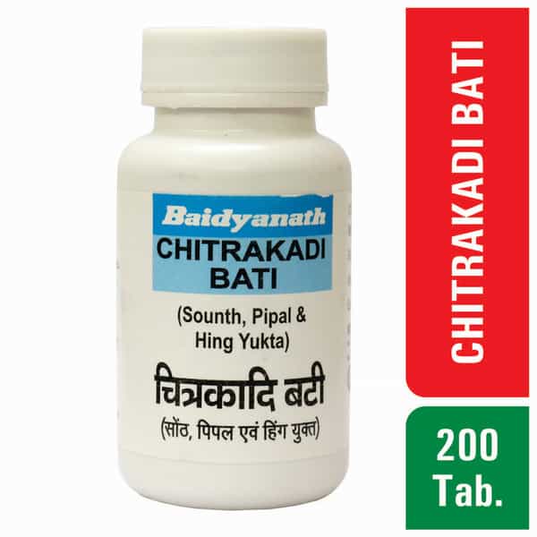 Baidyanath Asli Ayurved Chitrakadi Bati 200 Tablets | Improves Digestion