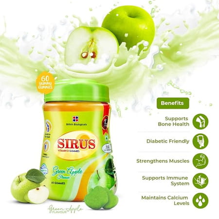 Sirus Sugar &Sirus Sugar Free Gummies Combo For Women&Men Supports Immunity