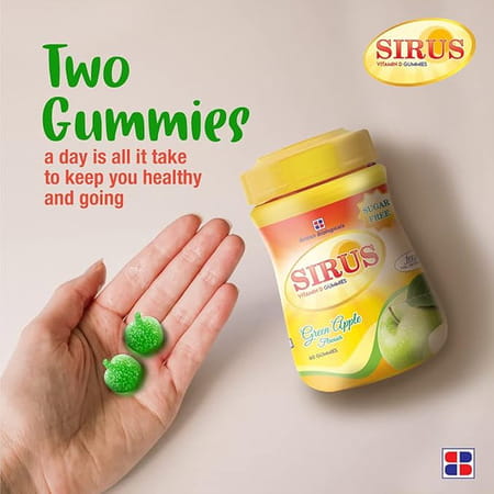 Sirus Sugar &Sirus Sugar Free Gummies Combo For Women&Men Supports Immunity