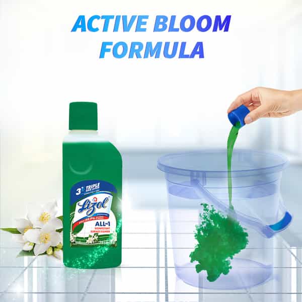 Lizol Jasmine Disinfectant Floor Cleaner Liquid Bottle Of 200 Ml