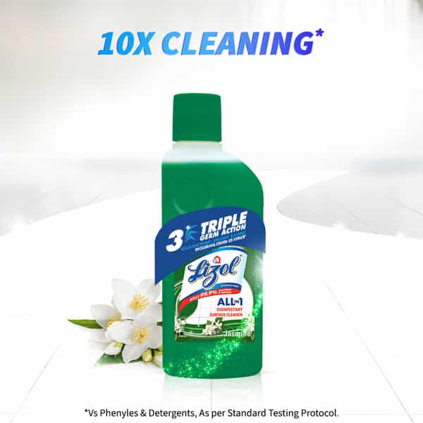 Lizol Jasmine Disinfectant Floor Cleaner Liquid Bottle Of 200 Ml