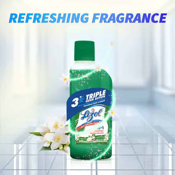 Lizol Jasmine Disinfectant Floor Cleaner Liquid Bottle Of 200 Ml