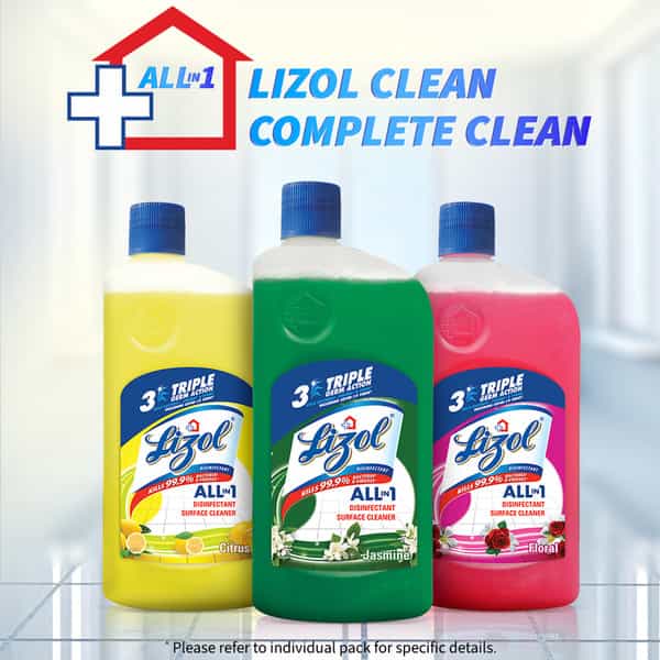 Lizol Jasmine Disinfectant Floor Cleaner Liquid Bottle Of 200 Ml