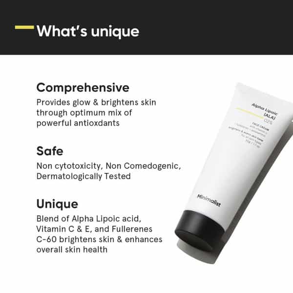 Minimalist Alpha Lipoic (Ala) With Vitamin C 2% Face Cream 50Gm