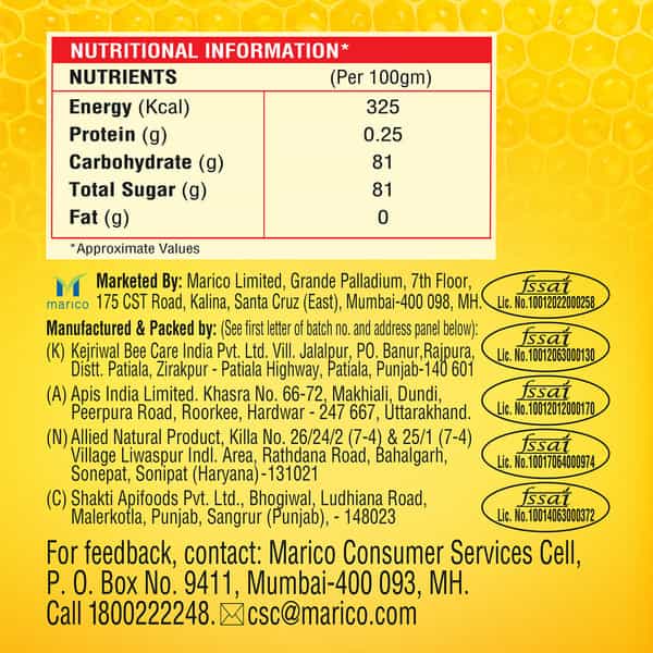 Saffola Honey 100% Pure Nmr Tested Honey 500 G