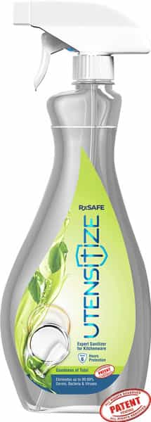 Rxsafe Utensitize: Expert Sanitizer For Utensils And Kitchenware |Goodness Of Tulsi | 500 Ml