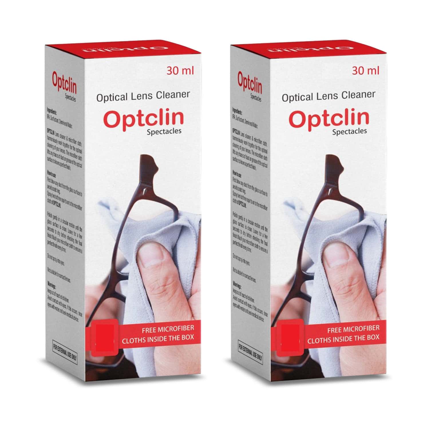 Westcoast Optclin Optical Lens Cleaner And Spectacles Cleaner - 30ml (pack Of 2)