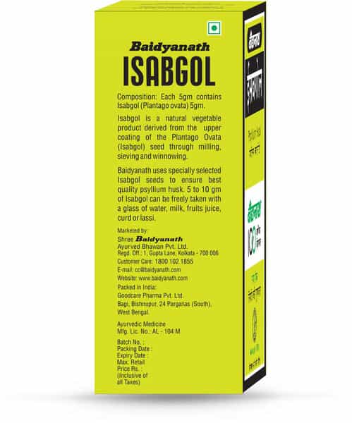 Baidyanath Asli Ayurved Isabgol -Psyllium Husk Powder| Rich Fibre | Constipation Relief - 200G