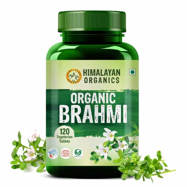 Himalayan Organics Organic Brahmi | Bottle | 120 Veg Tablets