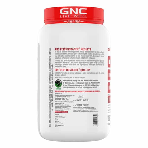 Gnc Pro Permance 100% Whey Protein Powder | 907 G | 24G Protein | 5.5 Grams Bcaa|Chocolate Supreme