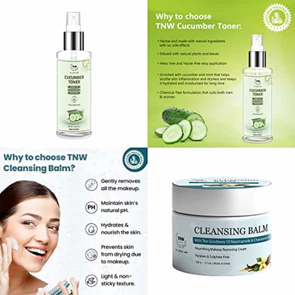 Tnw-Cleansing Balm & Cucumber Toner For Hydrated Skin