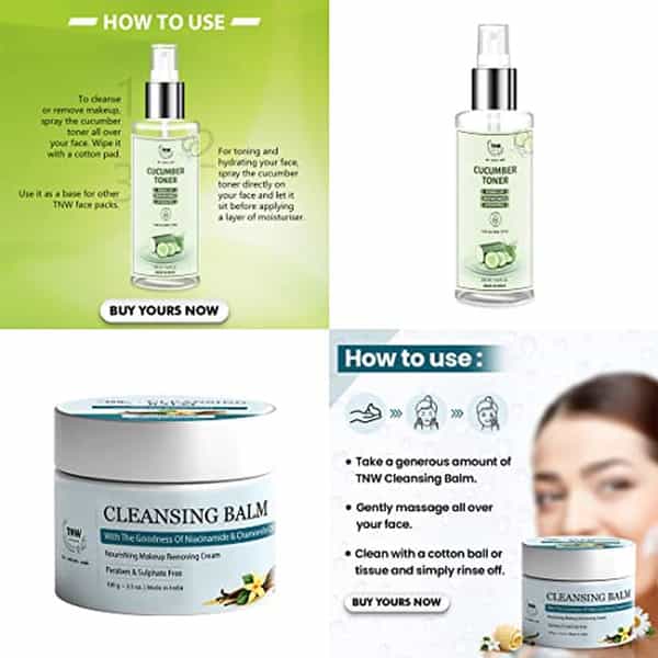 Tnw-Cleansing Balm & Cucumber Toner For Hydrated Skin