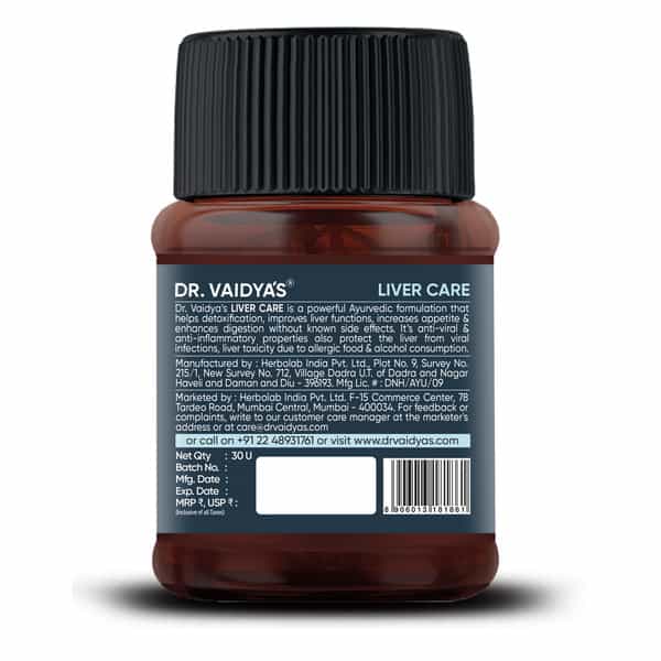 Dr. Vaidya's Liver Care-30 Capsules - Pack Of 3