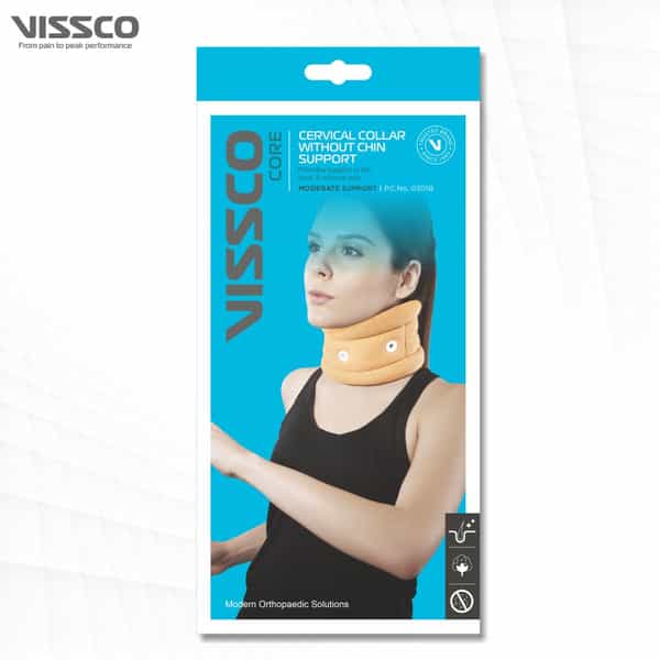 Vissco Cervical Collar Without Chin Support | Provides Support To Neck &Relieves Pain - Xxl (Beige)