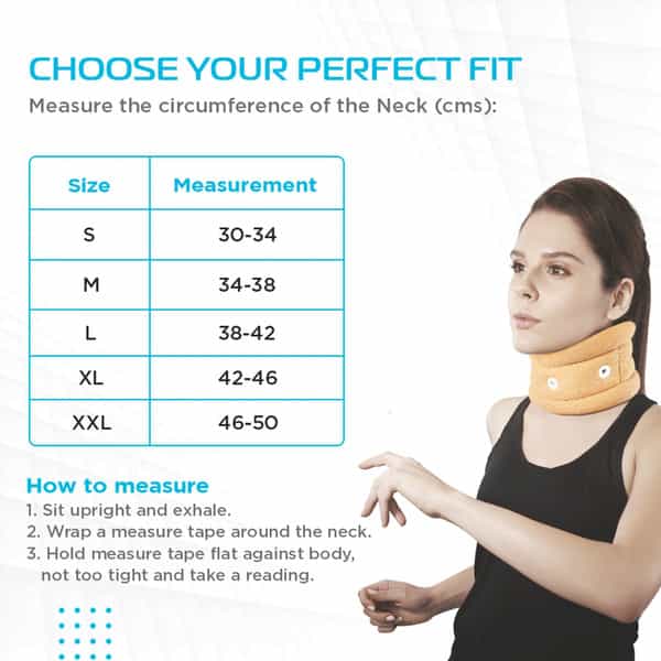 Vissco Cervical Collar Without Chin Support | Provides Support To Neck &Relieves Pain - Xxl (Beige)