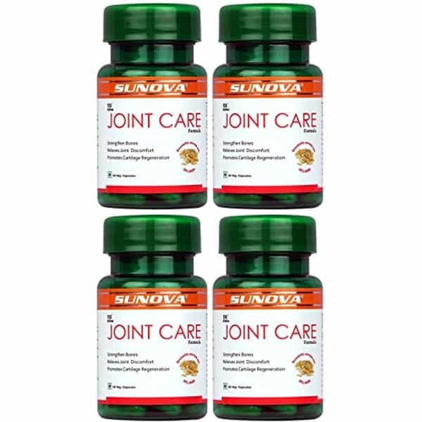 Sunova Joint Care Capsules A Joint Health Support Supplement 60 Veg Capsules X Pack Of 4