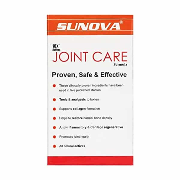 Sunova Joint Care Capsules A Joint Health Support Supplement 60 Veg Capsules X Pack Of 4