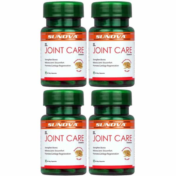 Sunova Joint Care Capsules A Joint Health Support Supplement 60 Veg Capsules X Pack Of 4