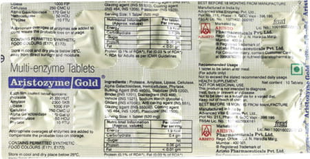 Aristozyme Gold Strip Of 10 Tablets