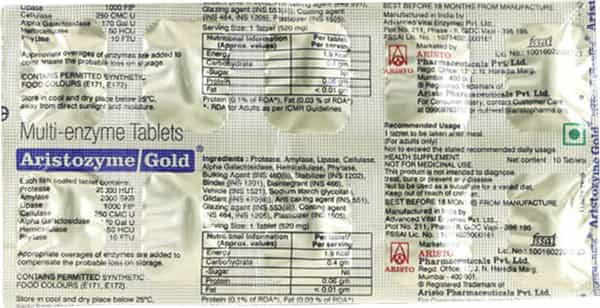 Aristozyme Gold Strip Of 10 Tablets