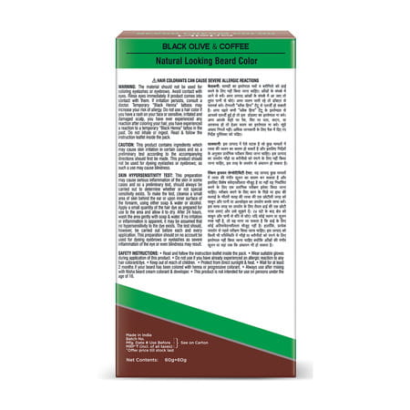 Nisha Beard Colour For Men Natural Brown 120G | Professional Beard Hair Colour | Ammonia Free