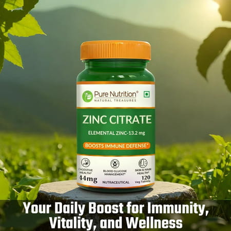 Pure Nutrition Zinc Citrate 44Mg - 120 Tablets