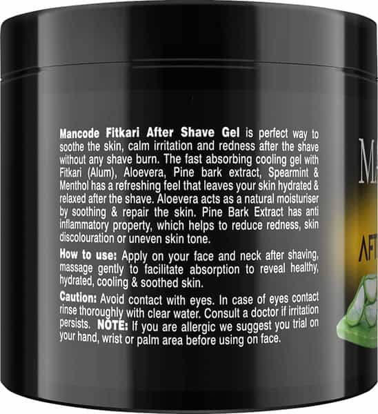 Mancode Fitkari After Shave Gel Original Antiseptic Formula 100Ml